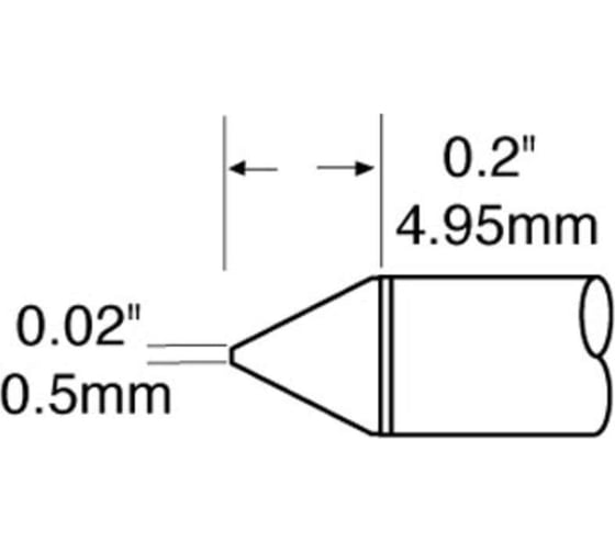 Наконечник (0.5х4.95 мм; клин) для MFR-H1 METCAL SFP-CN05 1