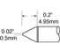 Наконечник (0.5х4.95 мм; клин) для MFR-H1 METCAL STP-CN05 1