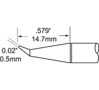 Наконечник (0.5х14.7 мм; конус изогнутый) для MFR-H1 METCAL STP-CNB05