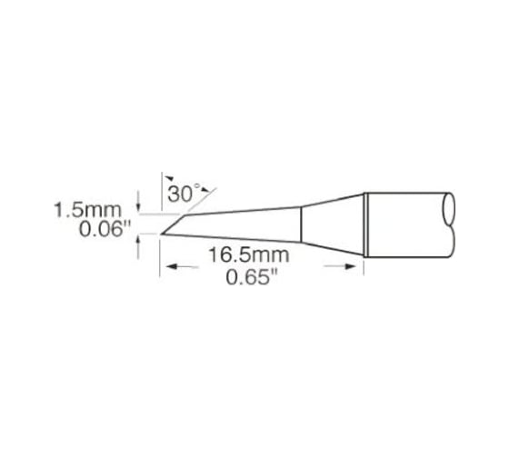Наконечник (1.5х16.5 мм; миниволна) для MFR-H1 METCAL STP-DRH15