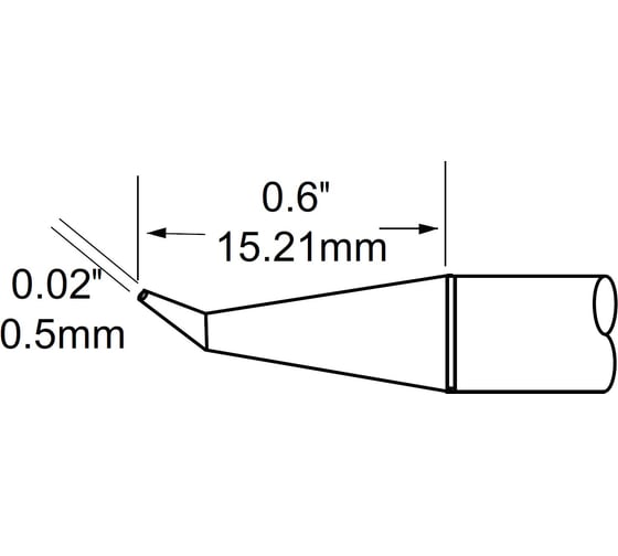 Наконечник (0.5х15.21 мм; изогнутая миниволна) для MFR-H1 METCAL SFP-DRH05