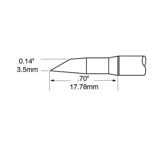 Наконечник (3.5х17.78 мм; удлиненная миниволна) для MFR-H1 METCAL SCP-DRH35