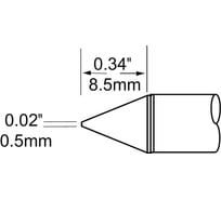 Наконечник (0.5х8.5 мм; конус) для PS900 METCAL SCV-CN05