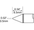 Наконечник (1х13 мм; конус) для PS900 METCAL STV-CNL10 1