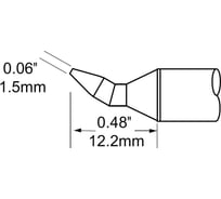 Наконечник (1.5х12.2 мм; клин изогнутый 30°) для PS900 METCAL STV-CHB15