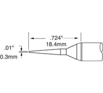 Наконечник (0.3х18.4 мм; конус удлиненный тонкий) для PS900 METCAL STV-CNL03AR