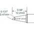 Наконечник (2х12.2 мм; миниволна) для PS900 METCAL SCV-DRH420A 1