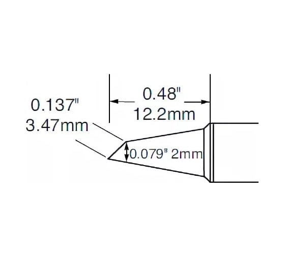 Наконечник (2х12.2 мм; миниволна) для PS900 METCAL STV-DRH420A 1