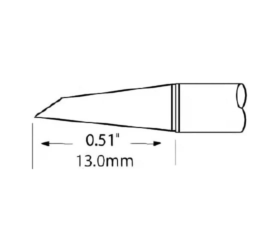 Наконечник (2.5х13 мм; миниволна) для PS900 METCAL SCV-DRH20CP 1