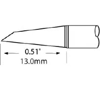 Наконечник (2.5х13 мм; миниволна) для PS900 METCAL STV-DRH20CP