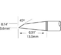 Наконечник (3.6х13 мм; миниволна) для PS900 METCAL SFV-DRH30CP