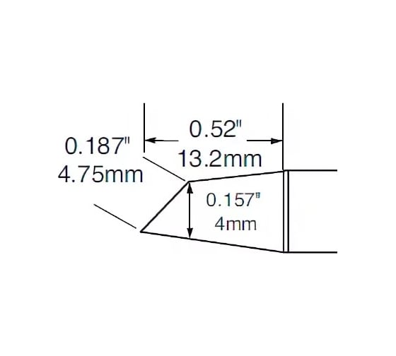 Наконечник (4х13.2 мм; миниволна) для PS900 METCAL STV-DRH440A 1