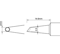 Наконечник (2.5х13.8 мм; миниволна с углублением) для PS900 METCAL SFV-WV20