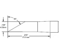 Наконечник (4х17 мм; миниволна удлиненная) для PS900 METCAL SFV-DRH640AR