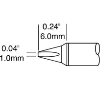 Картридж-наконечник (1.0х6.0 мм; клин) для СV/MX METCAL CVC-8CH0010P