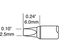 Картридж-наконечник (2.5х6.0 мм; клин) для СV/MX-HTD METCAL CVC-9CH0025P