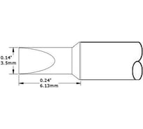 Картридж-наконечник (3.5х6.13 мм; клин) для СV/MX METCAL CVC-8CH0035P