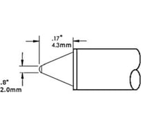 Картридж-наконечник для СV/MX, конус 2 мм, замена STTC-512 METCAL CVC-5CN4302S