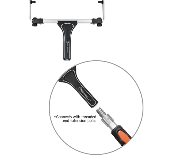 Бюгель, ручка для валика Adjustable Roller Frame 300-457 мм, диаметр заглушек 38 мм, 2 шт в комплекте, с резьбовым соединением Rollingdog 30106