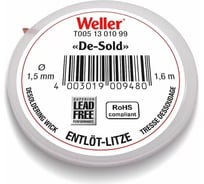 Оплетка для выпайки 1.6 м, 1.5 мм WELLER 51301099