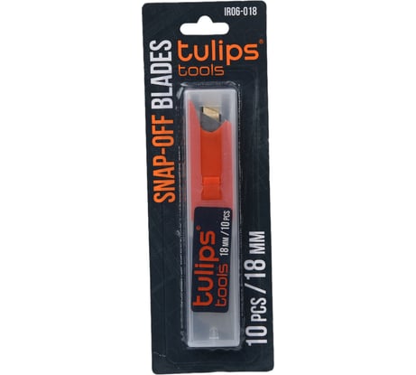 Лезвие сегментное 18 мм, 10 шт., в дисп. Tulips tools IR06-018