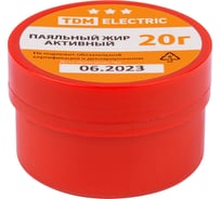 Флюс для пайки, паяльный жир активный TDM ELECTRIC, 20 г, банка, серия Алмаз SQ1025-1512
