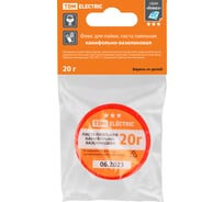 Флюс TDM ELECTRIC для пайки, паста паяльная канифольно-вазелиновая, 20 г, банка, инд. упаковка, серия "Алмаз" SQ1025-1511