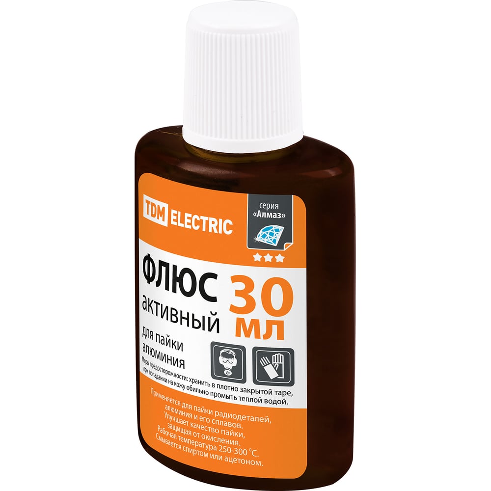 Флюс активный ФТКА Алмаз для пайки алюминия, 30 мл, дозатор, инд ...