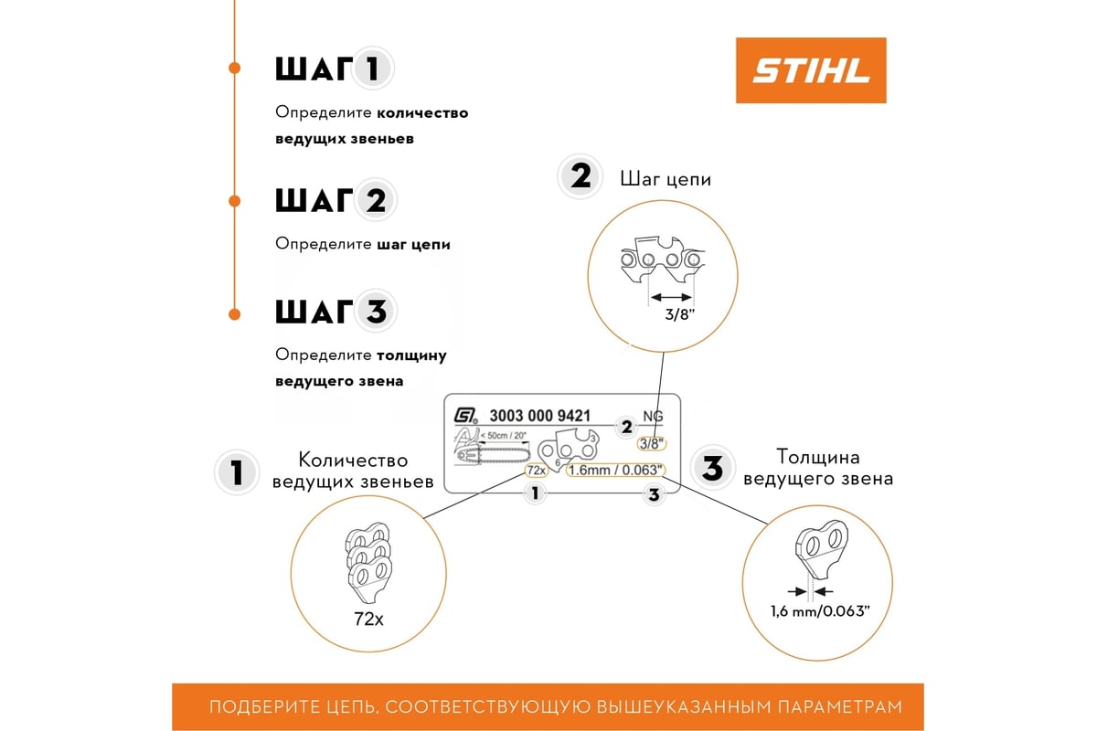 Цепь Pro Rapid Micro 23 RM Pro 64 звена Stihl 3693-006-0064