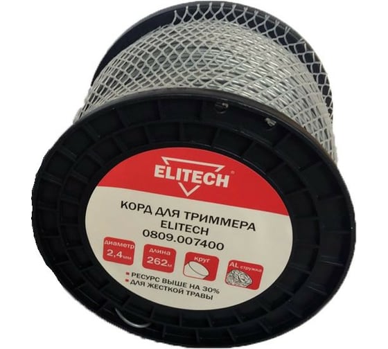 Леска круг, 2.4 мм, 262 мм Elitech 0809.007400