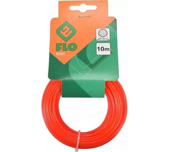Леска для триммера круглая 2 мм, 10 м FLO 89403
