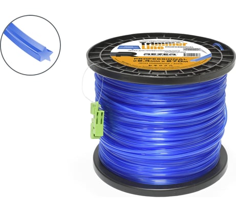 Леска PROFESSIONAL звезда, 2.4 мм, 270 м Rezer 03.007.00145