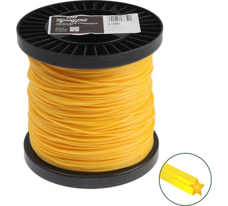 Леска для триммера сечение звезда 2.4 мм, 240 м, нейлон ТУНДРА 7547659