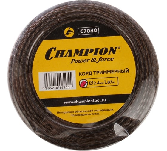 Корд триммерный Magic, нож для отреза (2.4 мм, 87 м) CHAMPION C7040