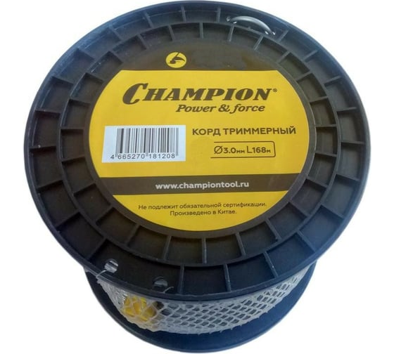 Корд триммерный Magic, нож для отреза (3 мм, 168 м) CHAMPION C7043