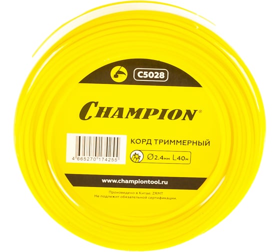 Корд триммерный Star (2.4 мм; 40 м) Champion C5028