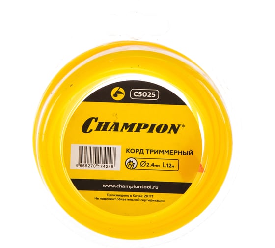 Корд триммерный Star (2.4 мм; 12 м) CHAMPION C5025 1