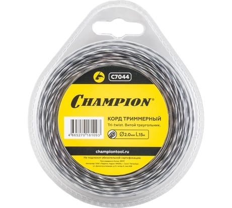 Корд триммерный Tri-twist (2 мм; 15 м) Champion C7044