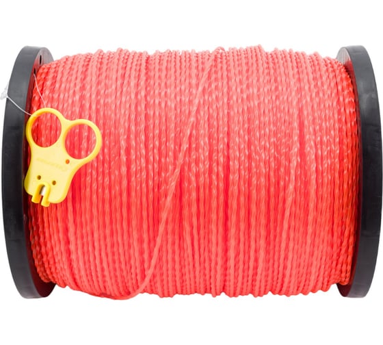 Корд триммерный Twisted Square, нож для отреза (2.4 мм, 450 м) CHAMPION C7018