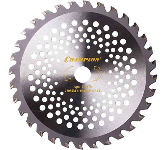 Нож с зубцами из твердого сплава Strong (32 зубьев, 230х25,4 мм) CHAMPION C5170 1