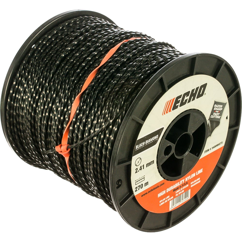 Корд триммерный Black Diamond Line (2.4 мм; 270 м; скрученный квадрат ...