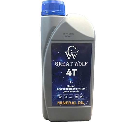 Масло для четырехтактных двигателей 4T Mineral Oil 1 л Great Wolf GWM-T4/1 1