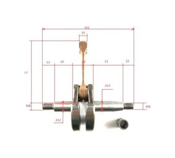 Коленвал для бензокос 33 см³ TORGWIN T345298