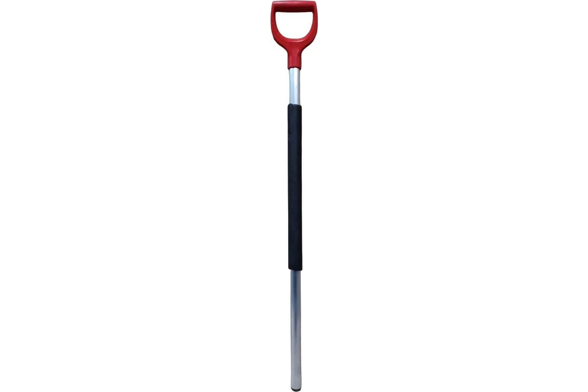 Черенок для лопаты алюминиевый 100 см, 32 мм, c ручкой D образной RED .