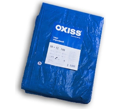 Тент укрывной 180 г/кв.м, 10x12 м, синий Oxiss 4630025420581