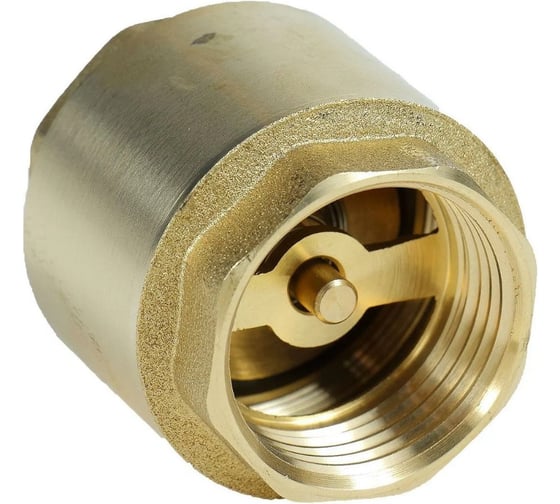 Обратный клапан 1 1/4", латунь, толкатель латунь, поток от НР к ВР UNIPUMP 82462