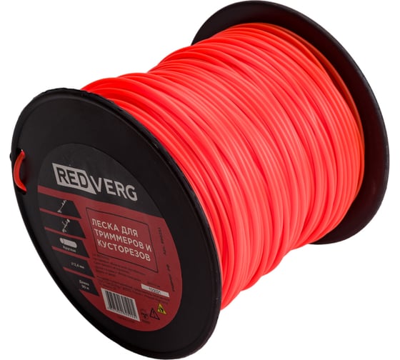 Леска для триммера 2,4 мм, 90 м, круглая REDVERG 6615947