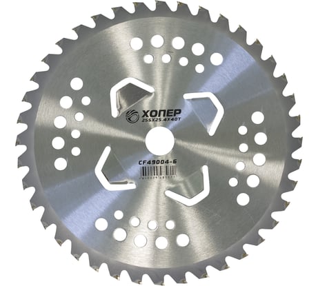 Нож для триммера CF49004-VI 255X25.4 мм, 40T ХОПЕР 4640009485611