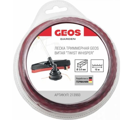 Леска триммерная витая Twist Whisper, 3.0 мм, 15 м, в блистере GEOS by AL-KO 213993
