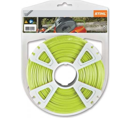 Косильная струна X-образного сечения 2,4 мм x 83 м, неоново-зеленого цвета Stihl 0000-930-3410 1